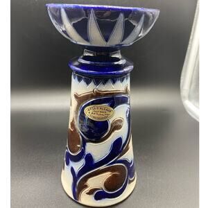 Gres D'Alsace BetschDorf Schmitter Pottery Candleholder Salt Glaze Signed